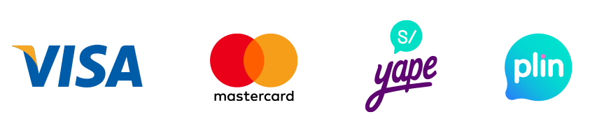 Medios de Pago: Visa, Mastercard, Yape, Plin